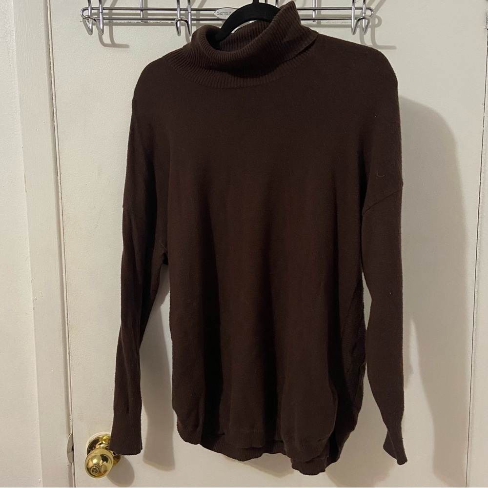 Brown turtleneck